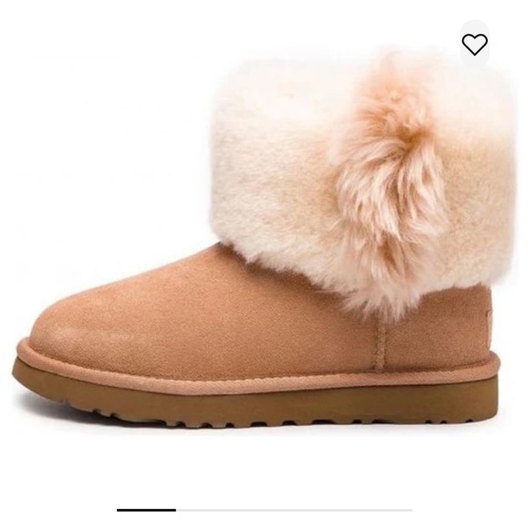 NWB UGG AUTHENTIC CLASSIC MINI FUR WISP BOOT | WOMEN’s 10 - Picture 2 of 16
